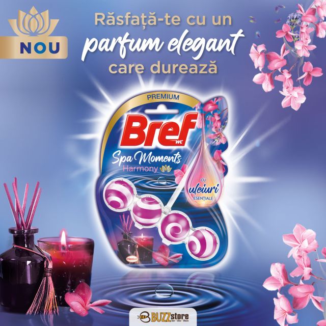 💦 Bucură-te de experiența unui Spa la tine acasă! 💦  Noua gamă Bref Spa Moments are o formulă unică cu uleiuri esențiale atent selectate pentru a crea o atmosferă placută în baia ta, transformând toaleta într-un sanctuar personal.
Experimentează un parfum relaxant și de lungă durată, ce este eliberat cu fiecare jet de apă!  #MegaBUZZ_BrefSpaMoments #BrefSpaMoments @the_buzzstore_ro @askteamclean.ro